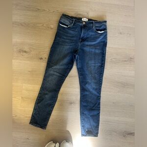 Frame - Le High Skinny Crop - Size 31 - Dark Wash